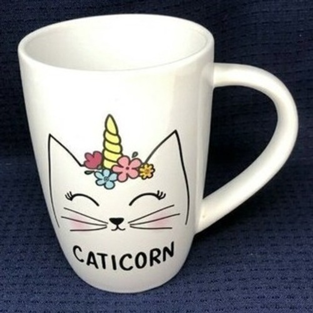 Caticorn‎ Cat Flowers Unicorn Coffee Tea Mug Cup Crazy Cat Lady Manna